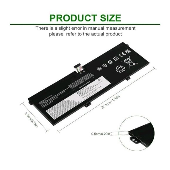New Laptop Battery 5B10QI2427 Compatible with Lenovo Yoga L17L4PH1 etc - Picture 2 of 10